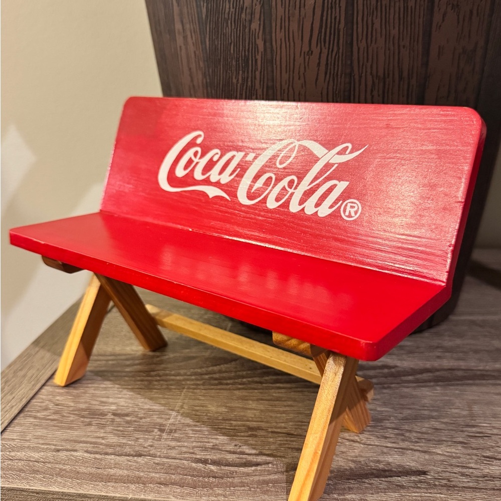 Coca-Cola Red Mini Bench - Picture 2 of 4
